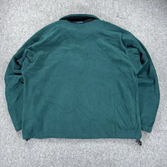 Vintage Columbia Fleece Jacket Men’s Large Green Full Zip Coat Warm Outdoor - Picture 5 of 8
